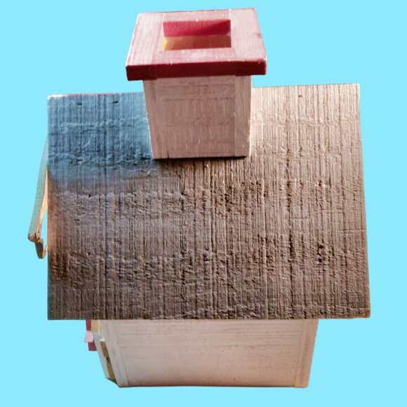 Wood Bird House God Bless America Patriotic Americana Red White Blue USA - Picture 5 of 9